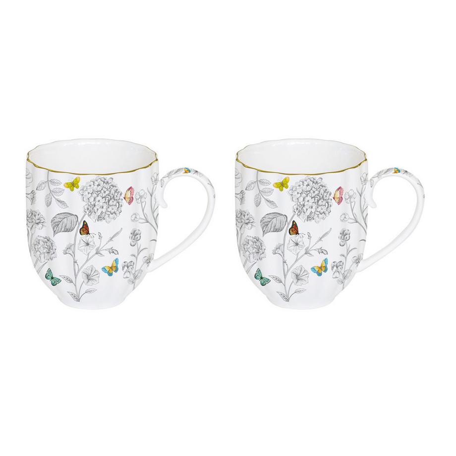 2er-Set Tassen Fleurs et Papillons
