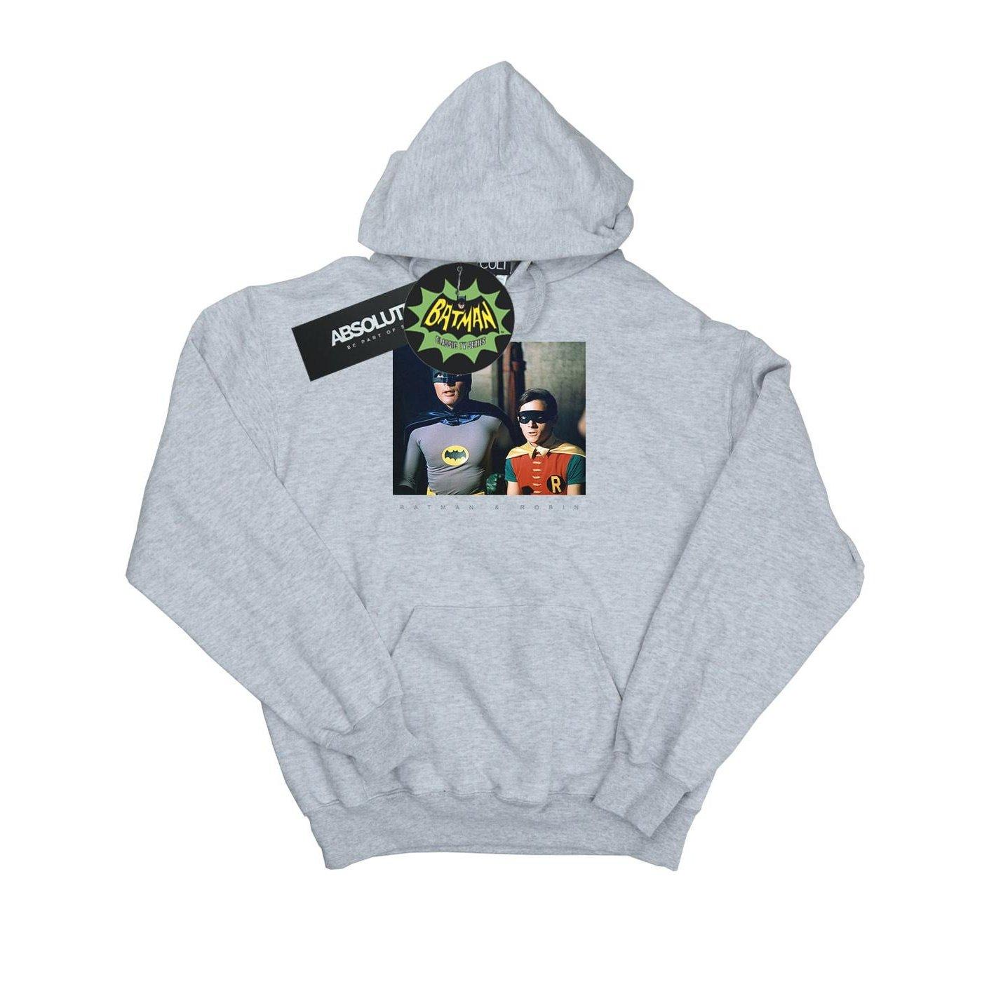 Image of Batman Tv Series Dynamic Duo Photograph Kapuzenpullover Herren Grau 3XL