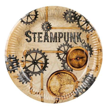 BOLAND Steampunk WegwerfTeller, Pappe 8erPack  