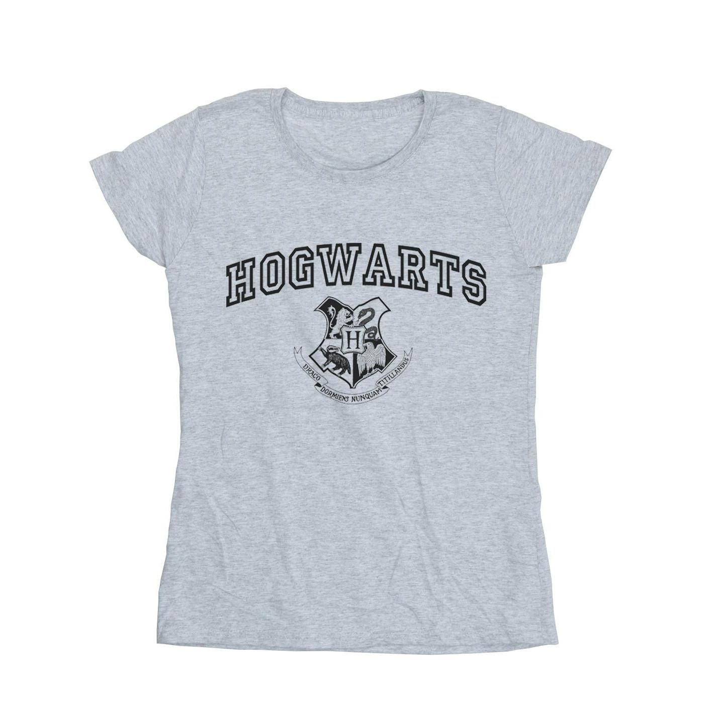 Image of Hogwarts Crest Tshirt Damen Grau L
