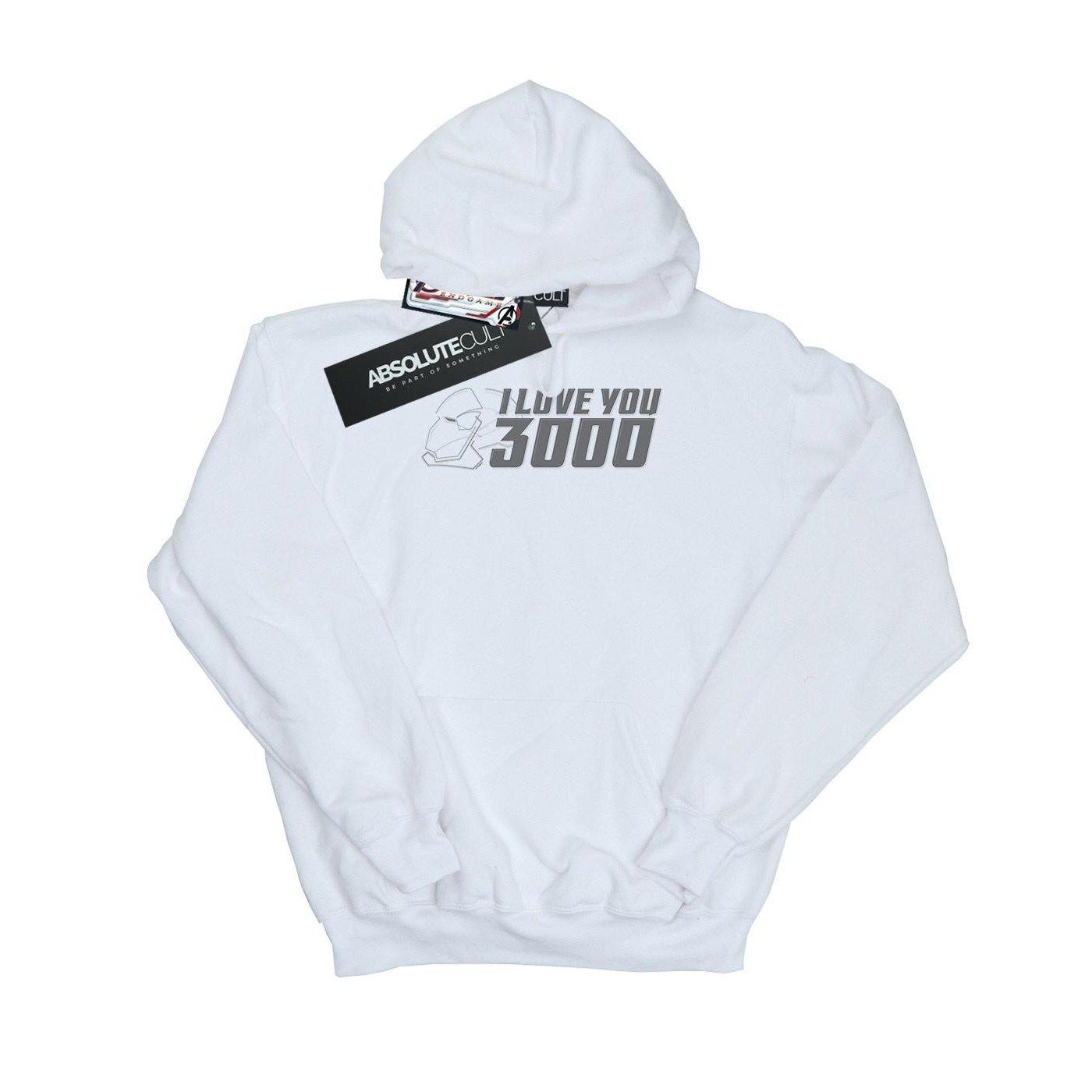 Image of Avengers Endgame I Love You 3000 Helmet Kapuzenpullover Herren Weiss 4XL