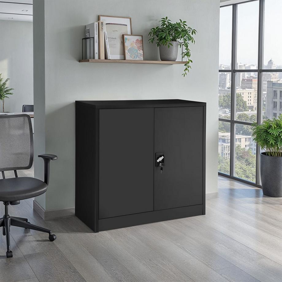 Tectake Armoire de classement en métal  en acier lâqué époxy  
