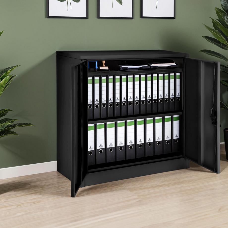Tectake Armoire de classement en métal  en acier lâqué époxy  