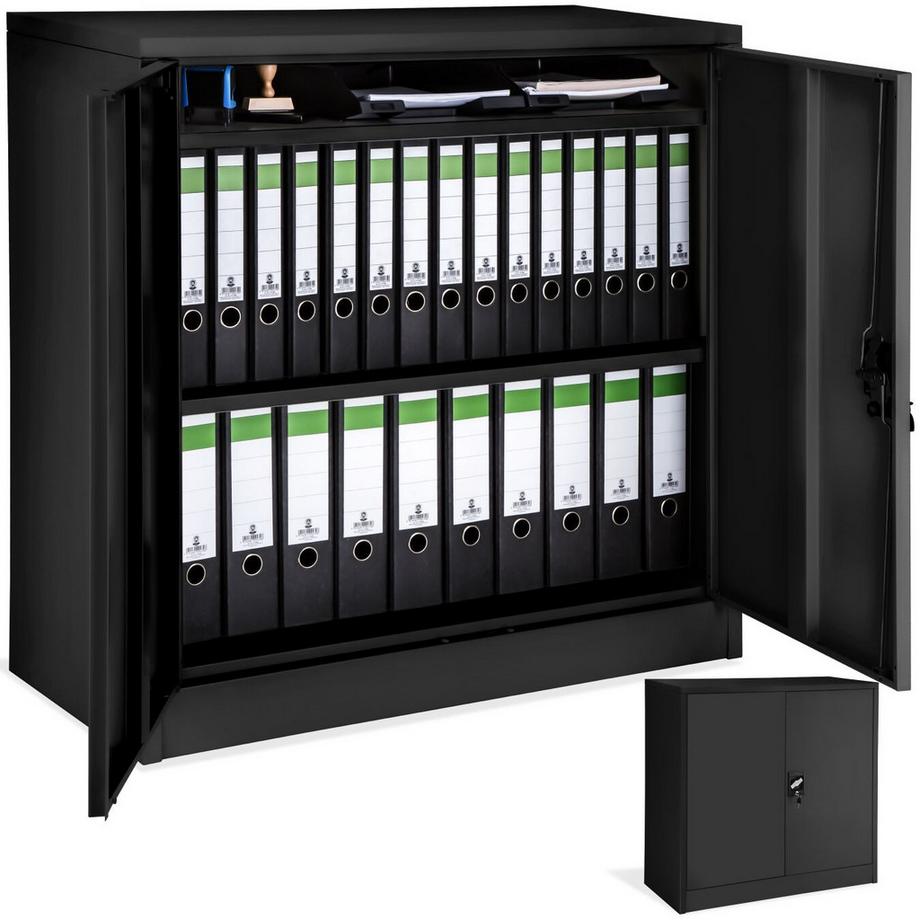 Tectake Armoire de classement en métal  en acier lâqué époxy  