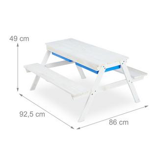 B2X Coin salon blanc pour enfants Bois avec parasol  