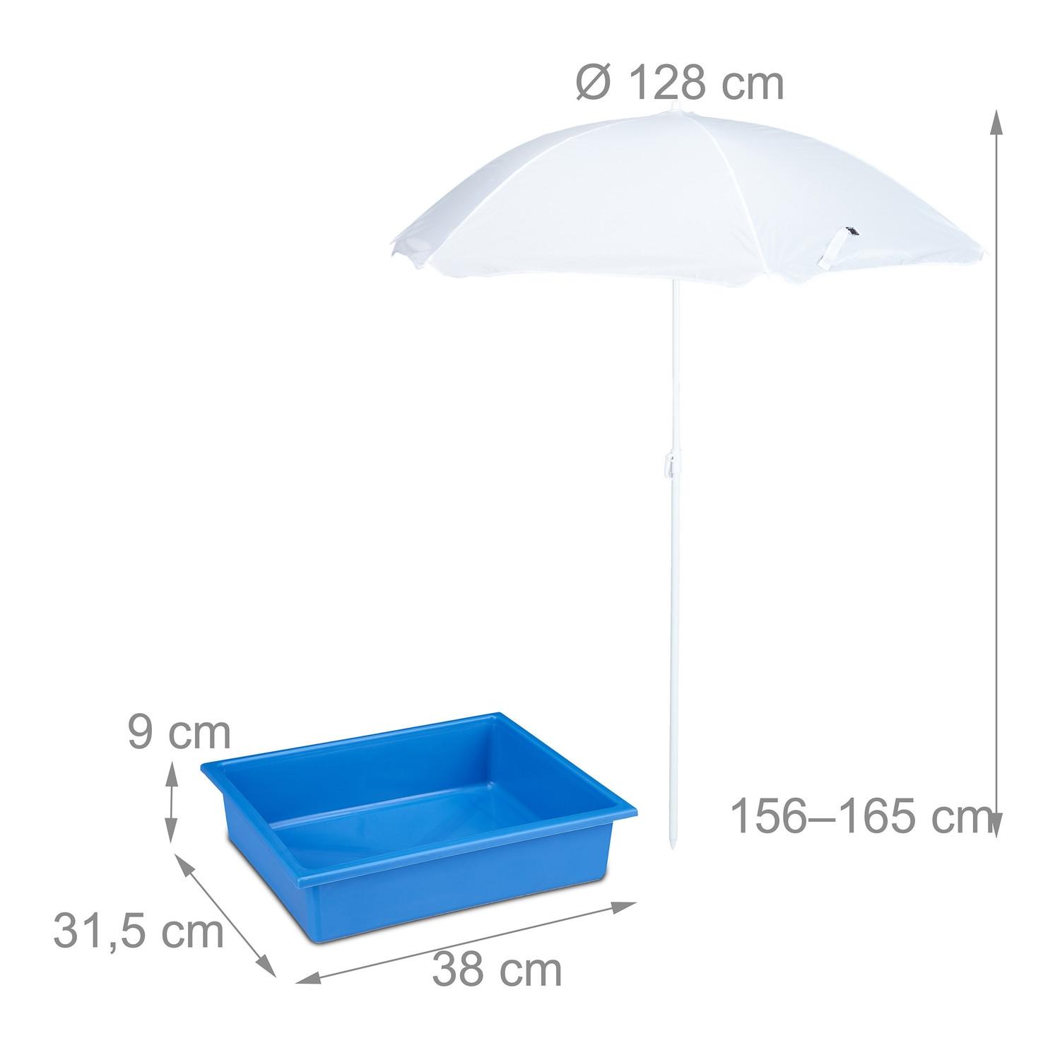 B2X Coin salon blanc pour enfants Bois avec parasol  