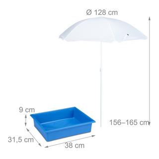 B2X Coin salon blanc pour enfants Bois avec parasol  