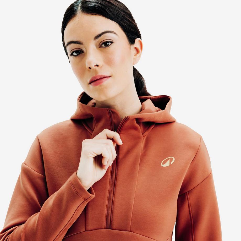 KUIKMA Tennis Kapuzensweatshirt mit Halbreissverschluss  