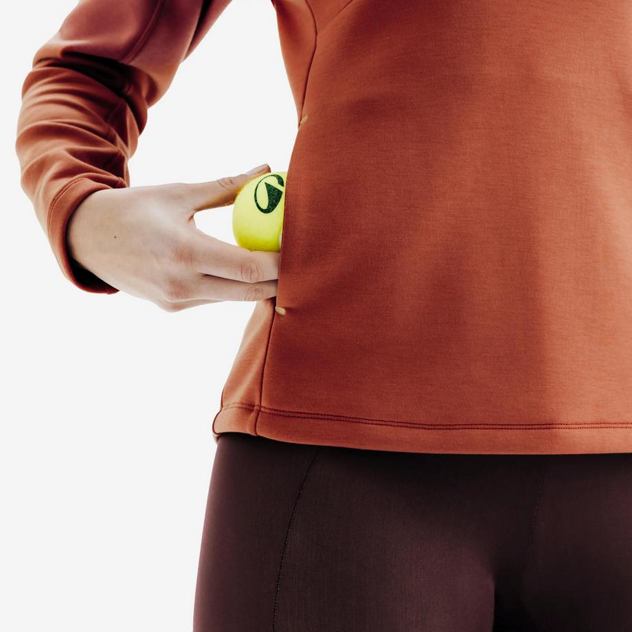 KUIKMA Tennis Kapuzensweatshirt mit Halbreissverschluss  