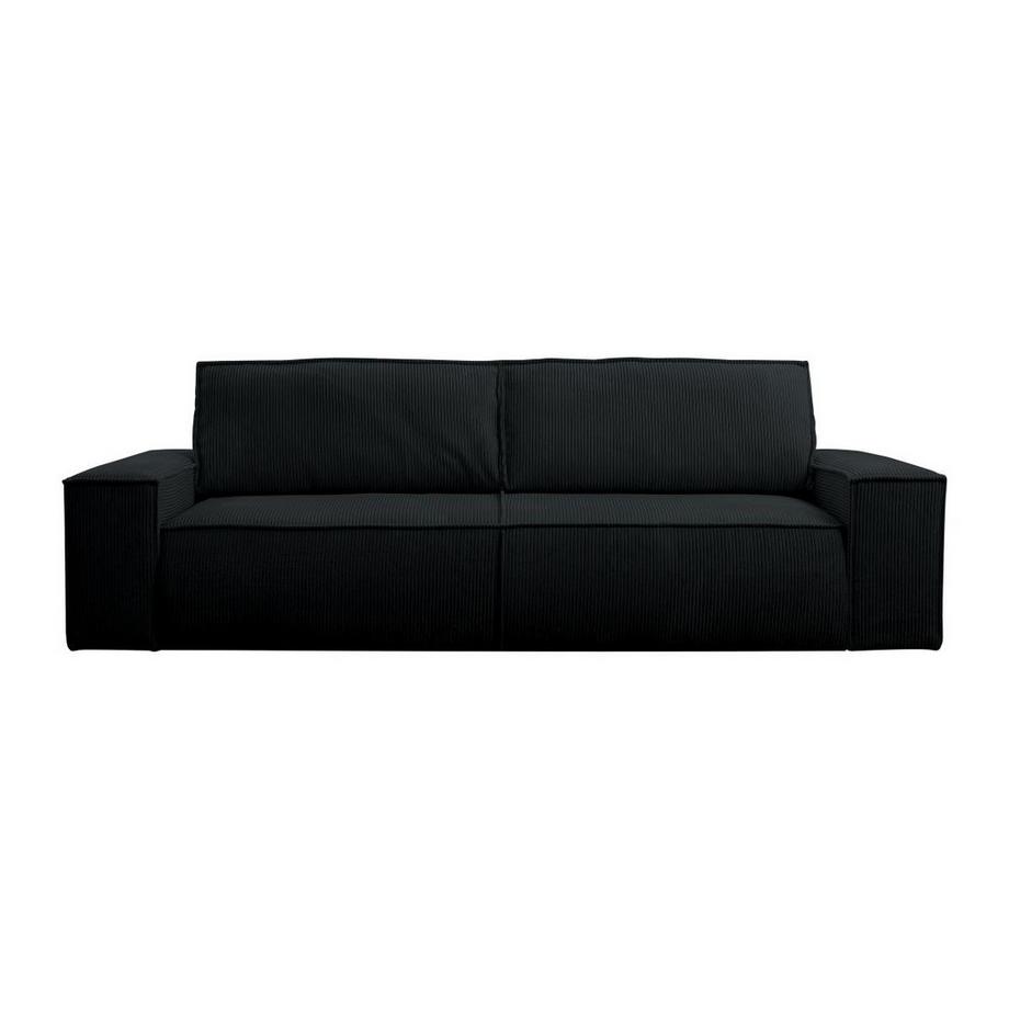 PASCAL MORABITO Schlafsofa 4-Sitzer - Cord - Schwarz - AMELIA  