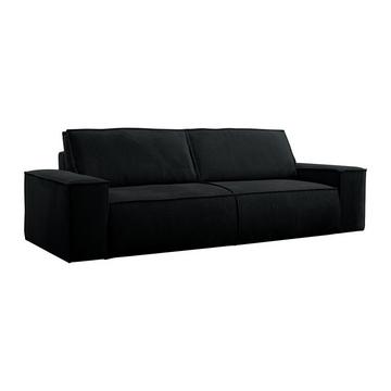 Schlafsofa 4-Sitzer - Cord - Schwarz - AMELIA