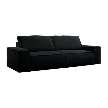 PASCAL MORABITO Divano letto 4 posti in Velluto a coste Nero - AMELIA  