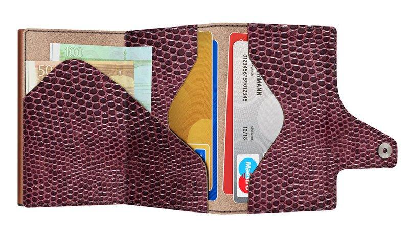 AVIATOR Wallet CLICK & slide Iguana Glossyberry, Brow  