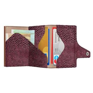 AVIATOR Wallet CLICK & slide Iguana Glossy noirberry, Brow  