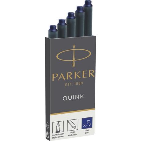 Parker PARKER Tintenpatrone 1950384 5 Stück blau, perm.  