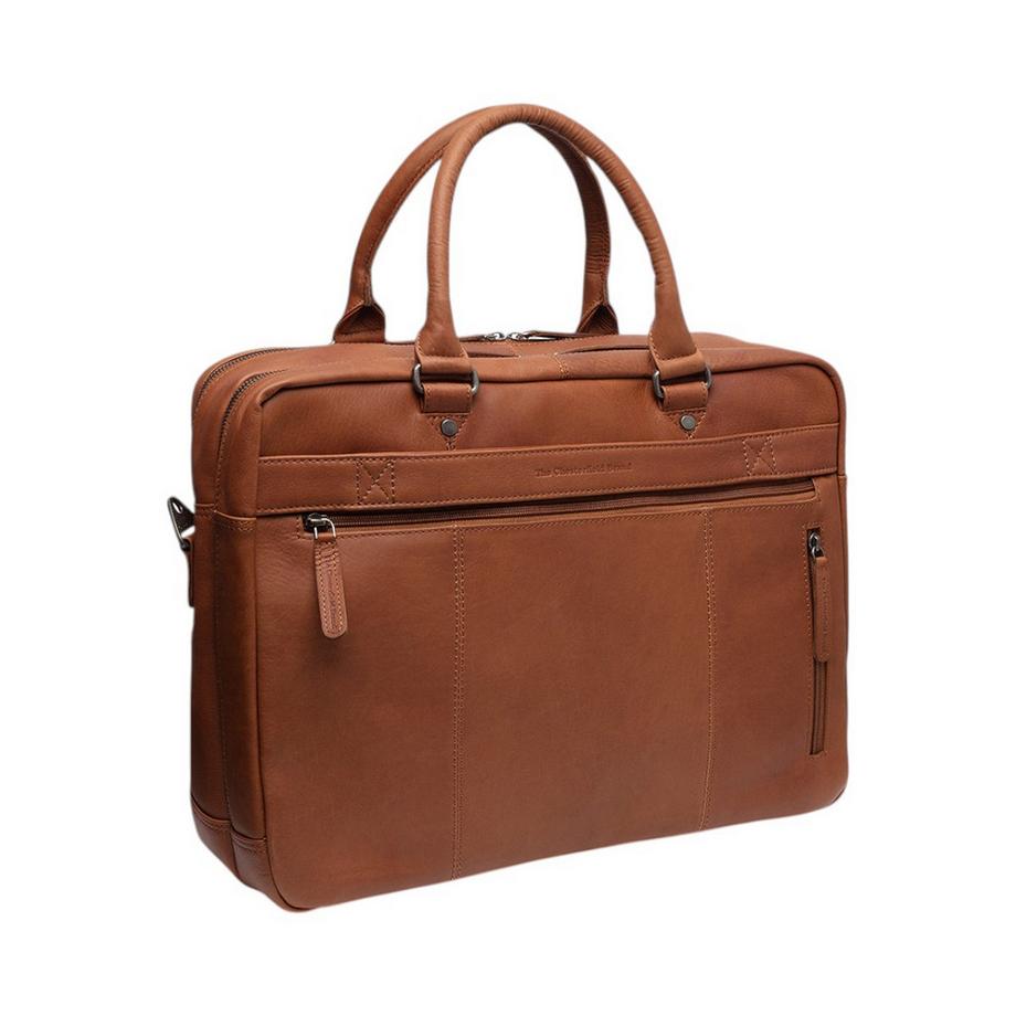 Chesterfield Boston Sacoche pour ordinateur portable Cognac Cuir  