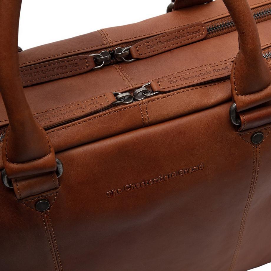 Chesterfield Boston Sacoche pour ordinateur portable Cognac Cuir  