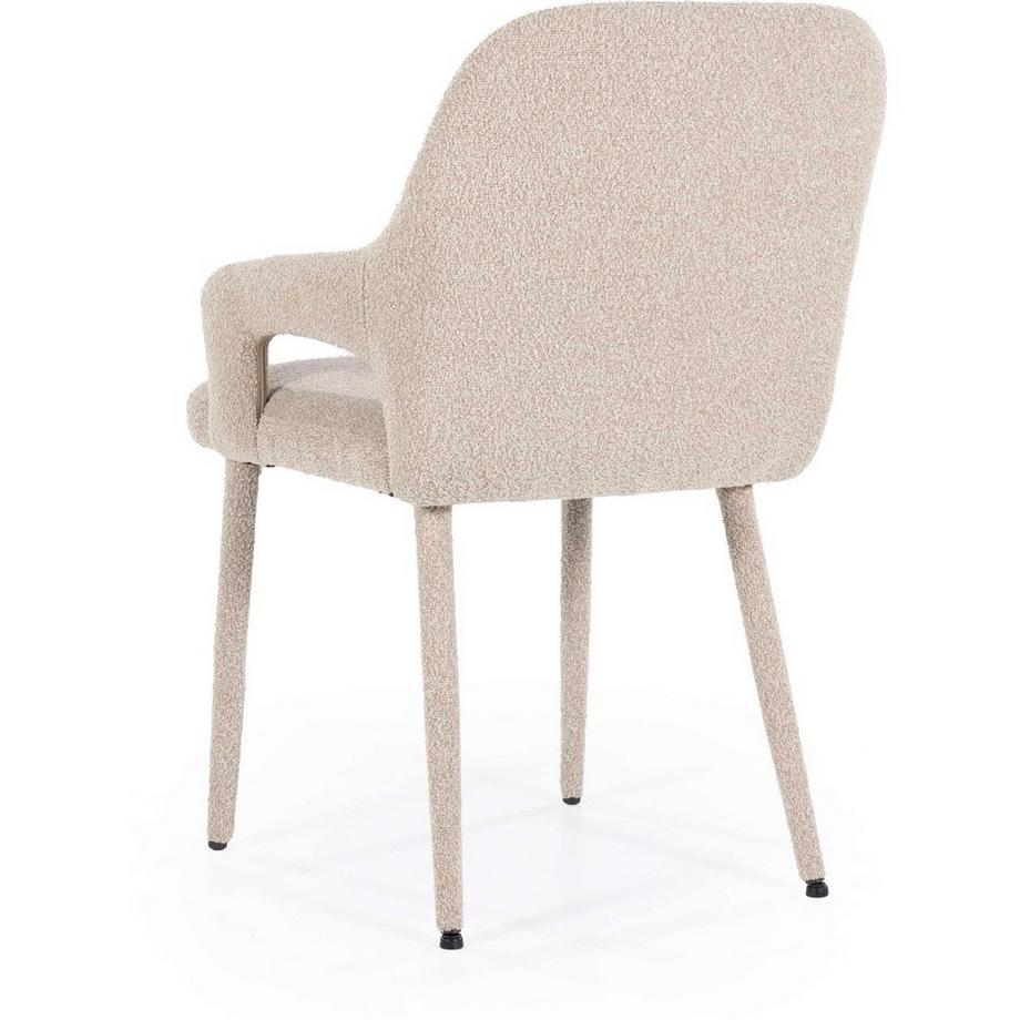 mutoni Chaise avec accoudoirs Fika taupe  