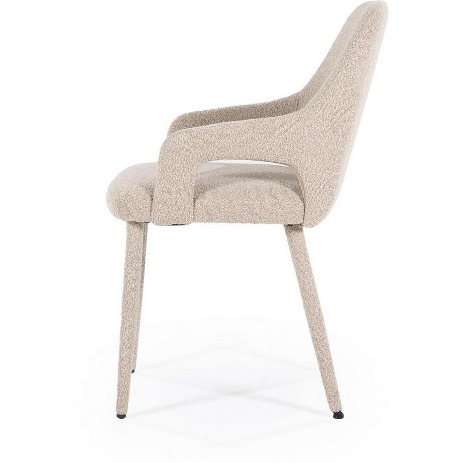 mutoni Chaise avec accoudoirs Fika taupe  