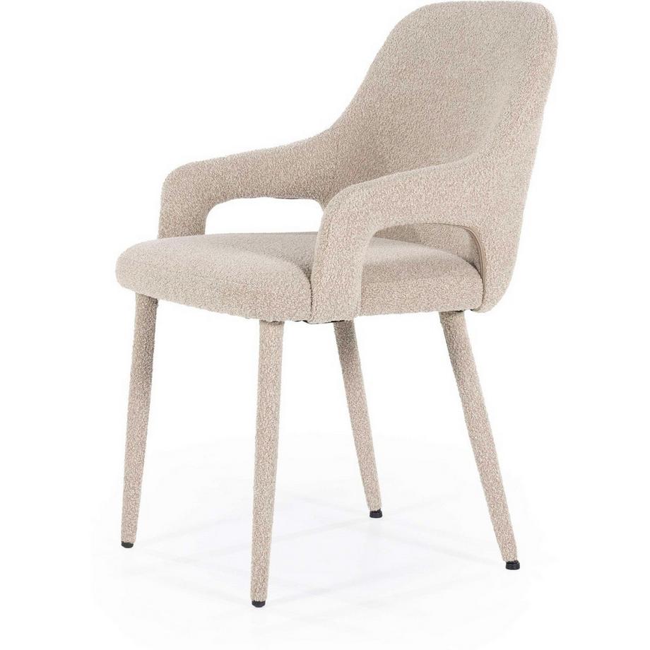 mutoni Chaise avec accoudoirs Fika taupe  