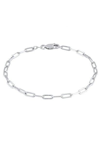 Image of Armband Glieder Oval Basic Chunky Chains Optik Damen Silber 20cm