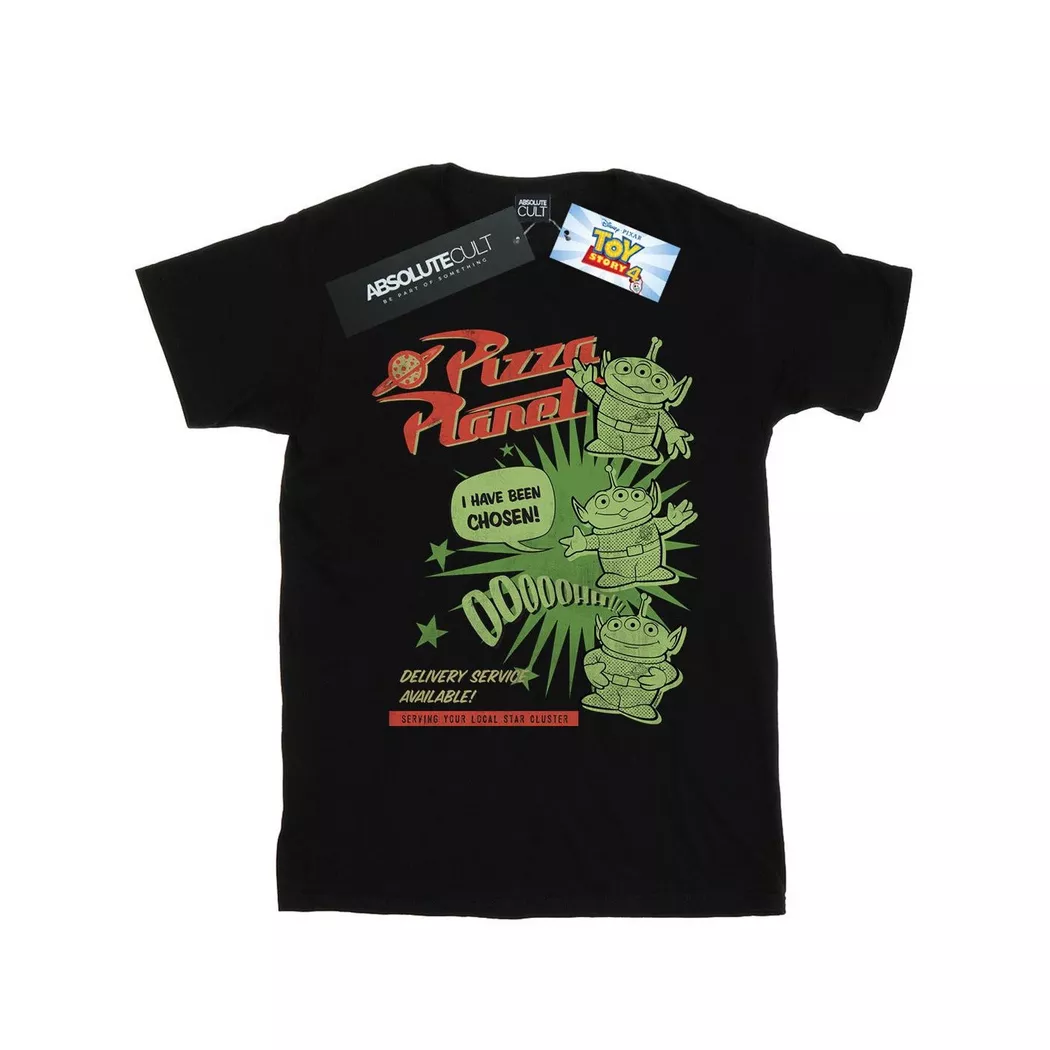 Disney - Toy Story 4 Pizza Planet Little Green Men TShirt, für Damen, Schwarz, Größe XL