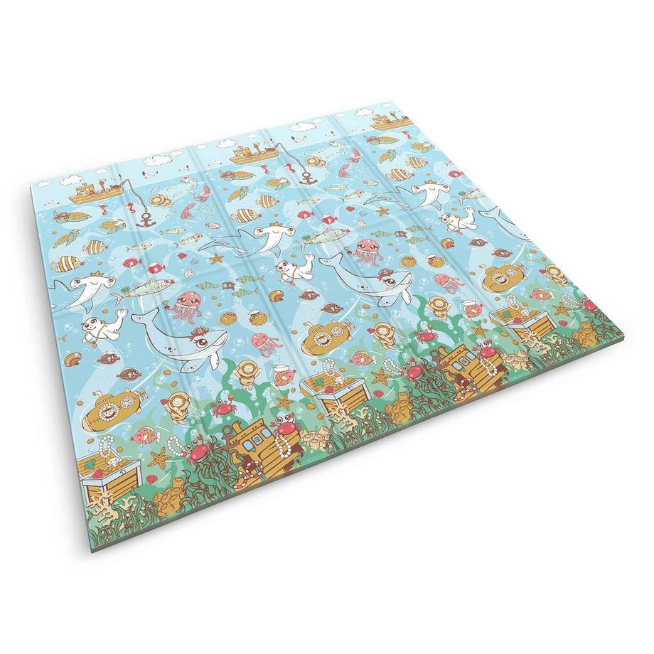 B2X Tapis de jeu pliable 200 x 180 x 1 cm Nukido NK-340 Ocean Safari  