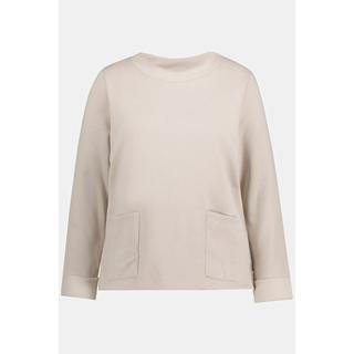 Ulla Popken  Sweat-shirt, col montant, manches longues, coton bio 