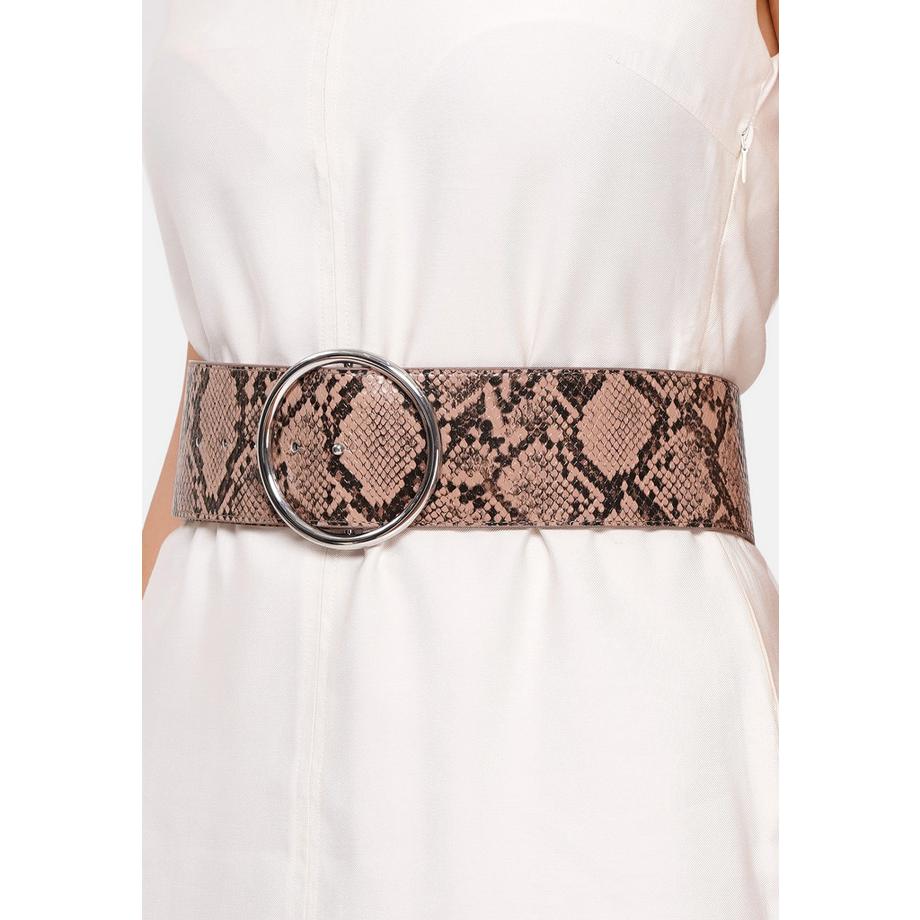 AVANT-GARDE PARIS  Ceinture imprimé serpent à double boucle 