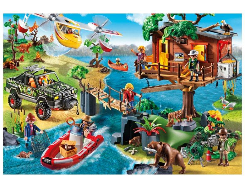 Schmidt  Puzzle Baumhaus inkl. Playmobil-Figur (150Teile) 