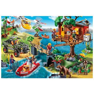 Schmidt  Puzzle Baumhaus inkl. Playmobil-Figur (150Teile) 