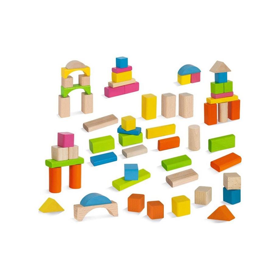 amscan  Natur und Bunte Holzbausteine (60Teile) 