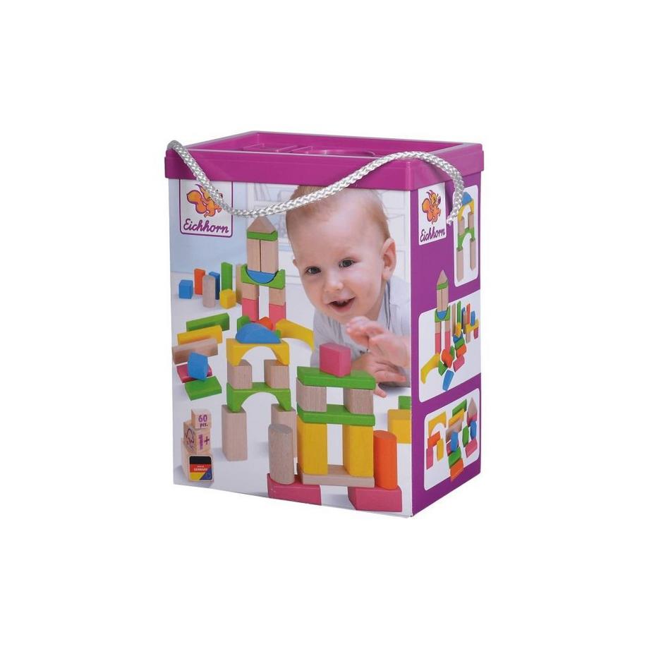 amscan  Natur und Bunte Holzbausteine (60Teile) 