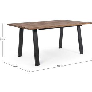 mutoni Table de jardin Oslo 160x90 FSC naturel anthracite  