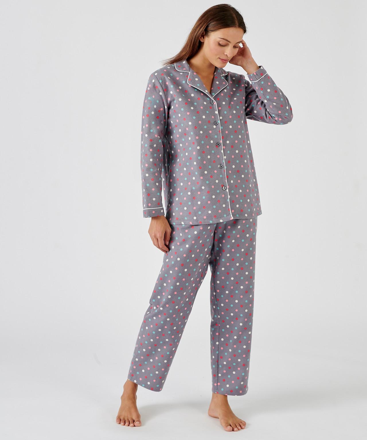 Image of Flanell-pyjama Aus Reiner Gekämmter Baumwolle. Unisex Grau 46/48