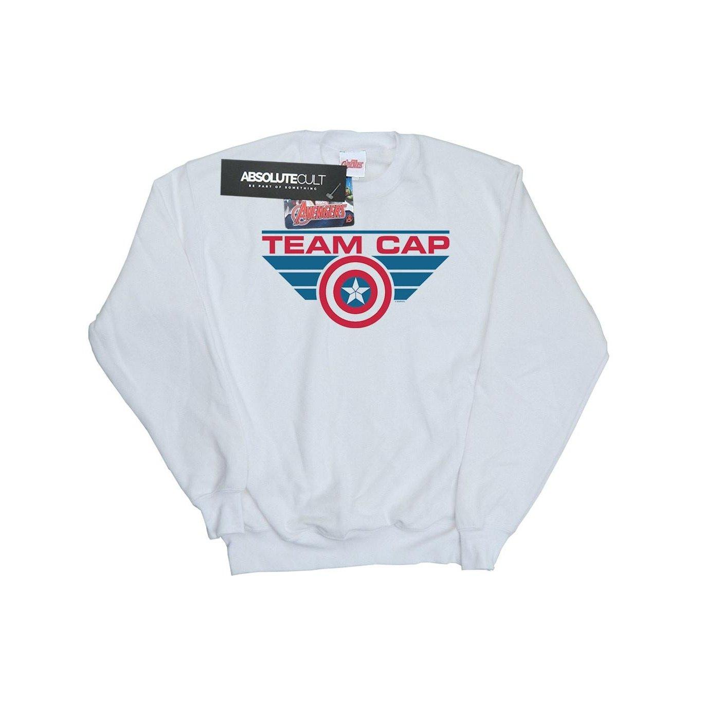 Image of Captain America Civil War Team Cap Sweatshirt Unisex Weiss 152-158