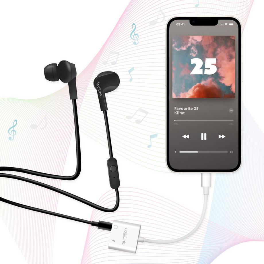 LogiLink  Adattatore USB-C con 1 porta audio, 1 porta USB-C PD 60W Bianco 