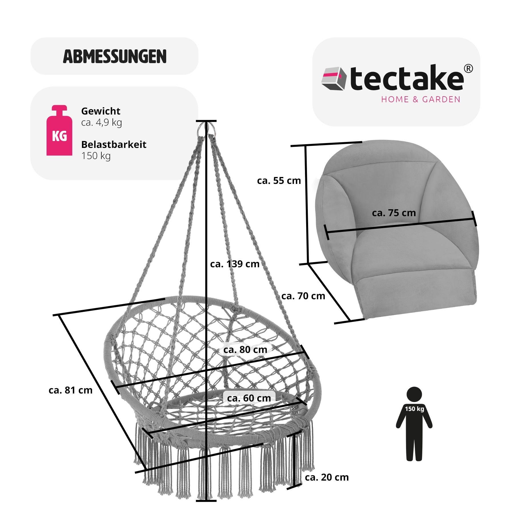 Tectake Poltrona sospesa Samira  