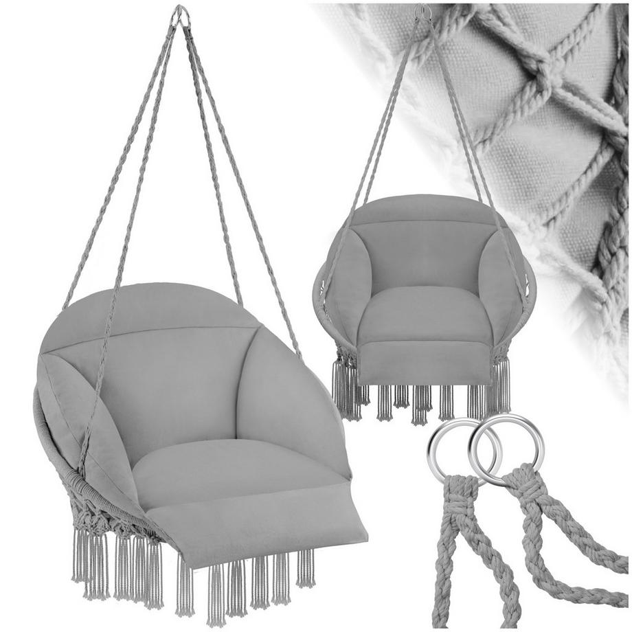 Fauteuil suspendu SAMIRA avec un coussin d'assise épais