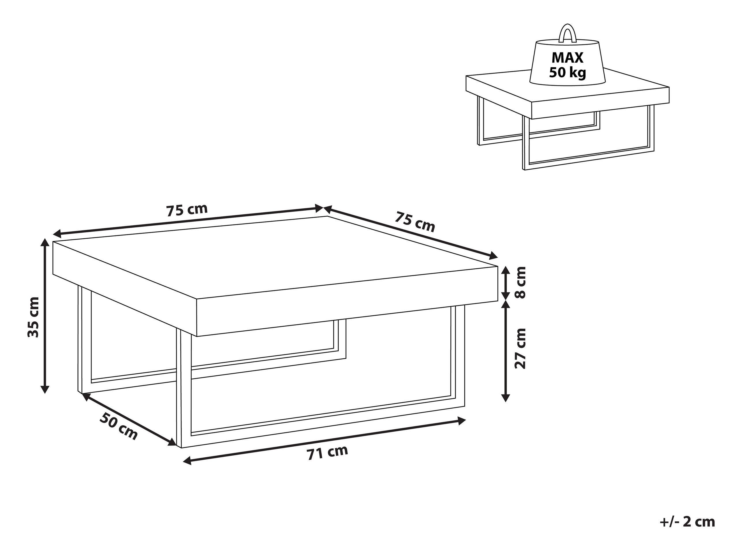 Beliani Table basse en MDF Industriel DELUZ  