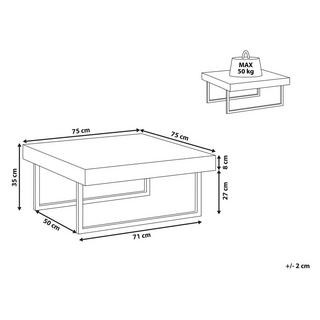 Beliani Table basse en MDF Industriel DELUZ  