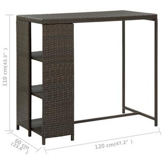 VidaXL Stehtisch poly-rattan  