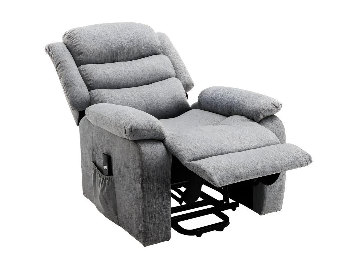 Vente-unique Fauteuil releveur électrique en tissu clair NADINE  