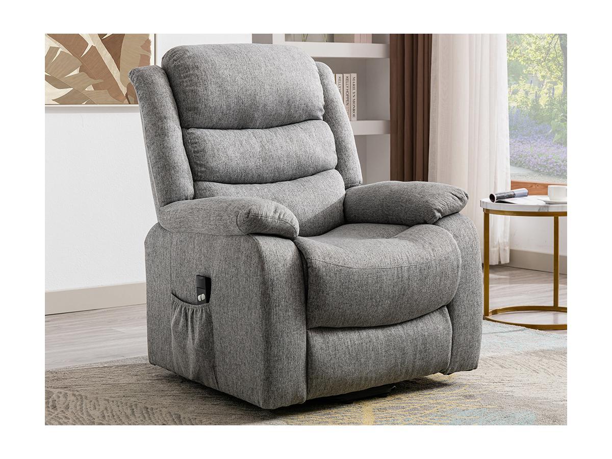 Vente-unique Fauteuil releveur électrique en tissu clair NADINE  