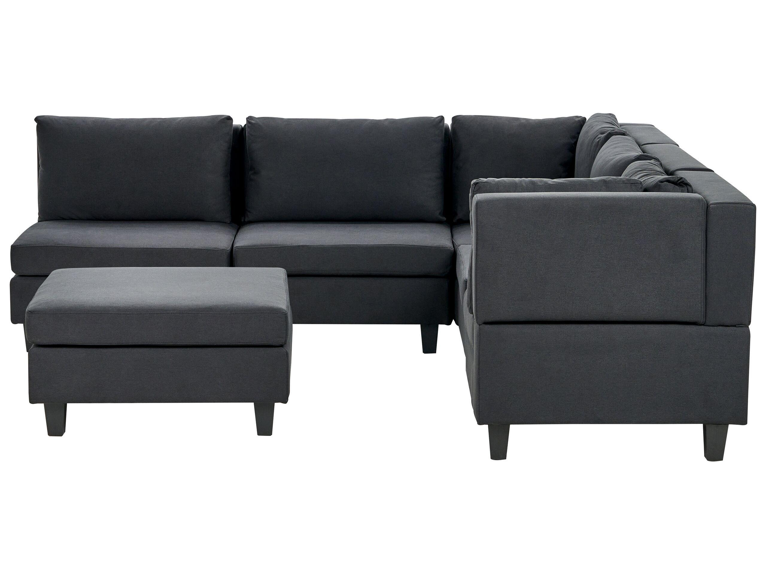 Beliani Ecksofa mit Ottomane aus Polyester Modern UNSTAD  