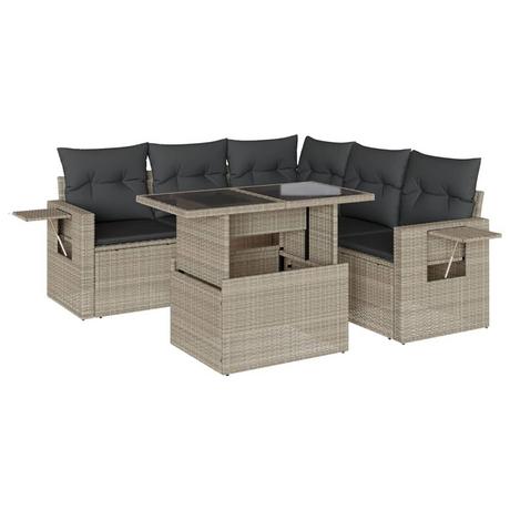 VidaXL set divano da giardino Polirattan  