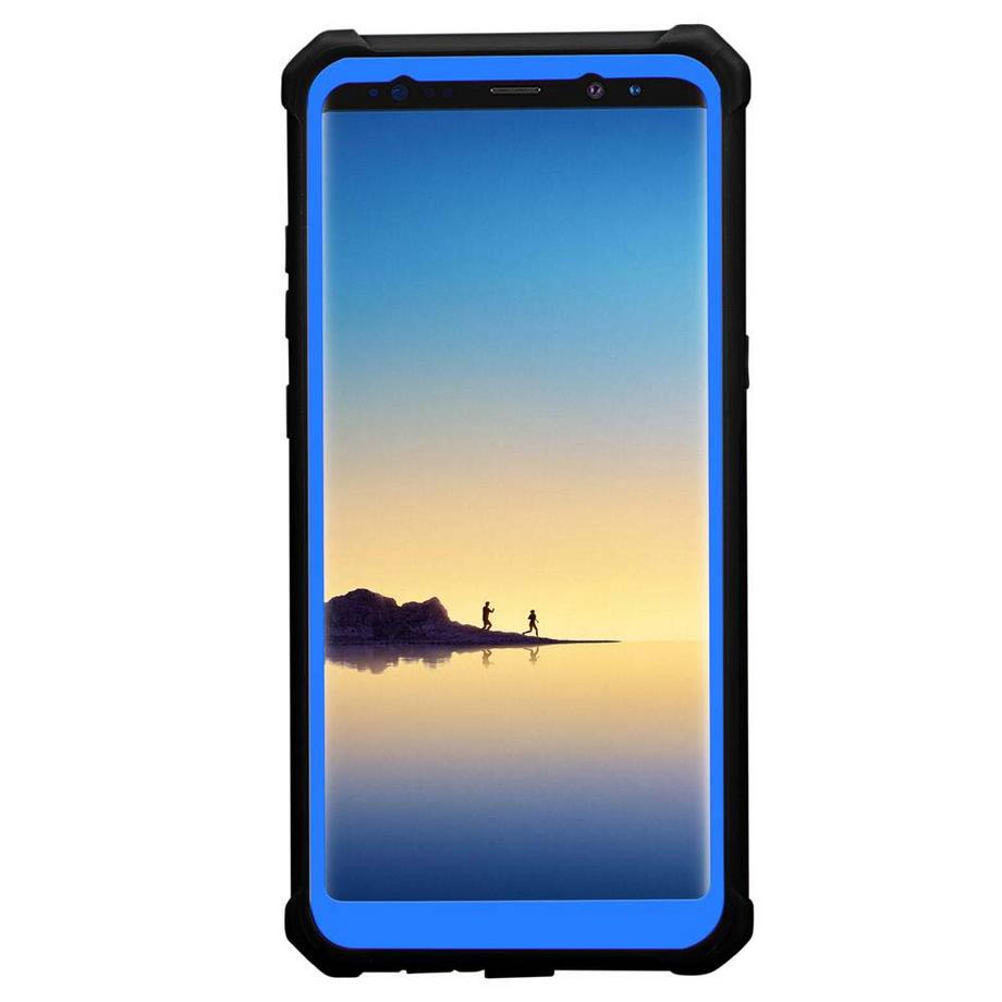 Cadorabo  Housse compatible avec Samsung Galaxy NOTE 8 - Coque de protection 2 en 1 avec bord en silicone TPU et dos en verre acrylique 