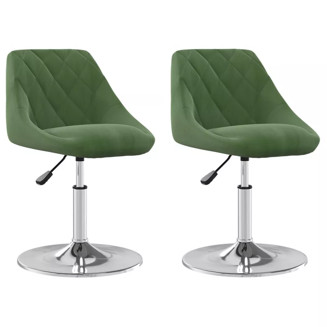 VidaXL - Chaise pivotante de salle à manger velours, One Size, Vert
