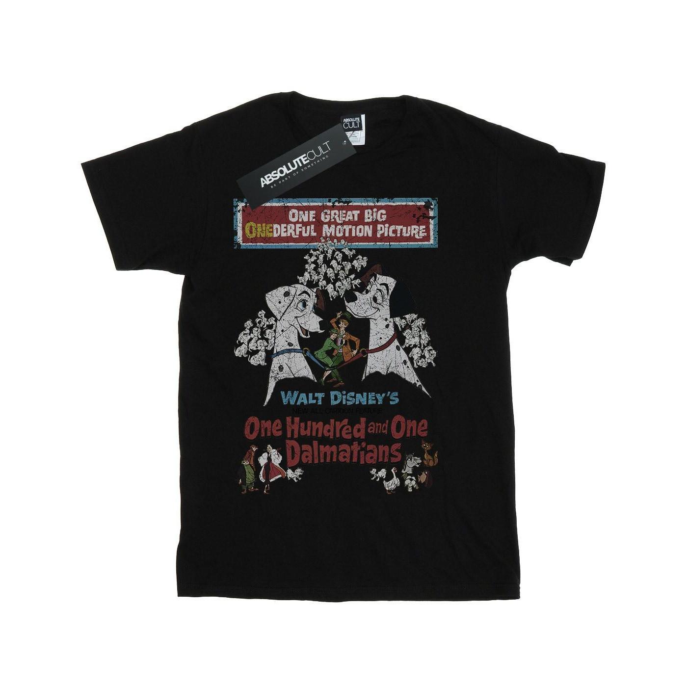Image of 101 Dalmatians Retro Poster Tshirt Jungen Schwarz 140/146