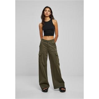 URBAN CLASSICS High Waist Wide Leg Cargo Hose  